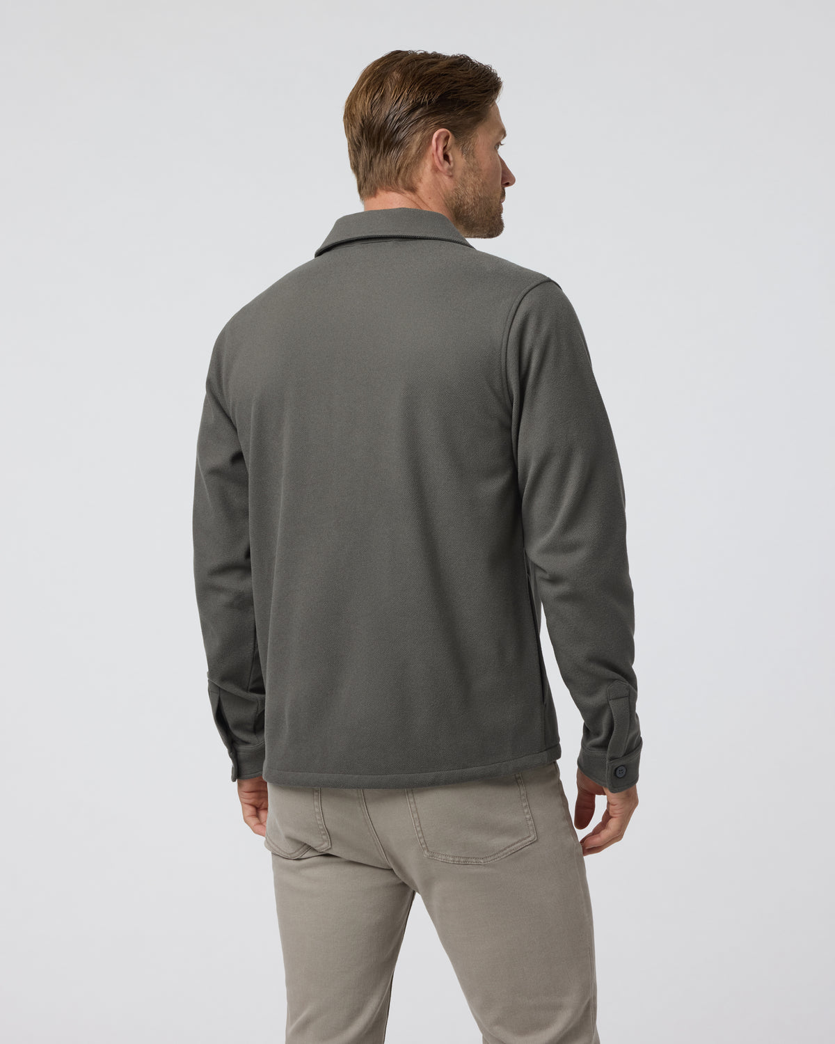 Beldon Shirt Jacket Knit Twill Oregano | Vuori online