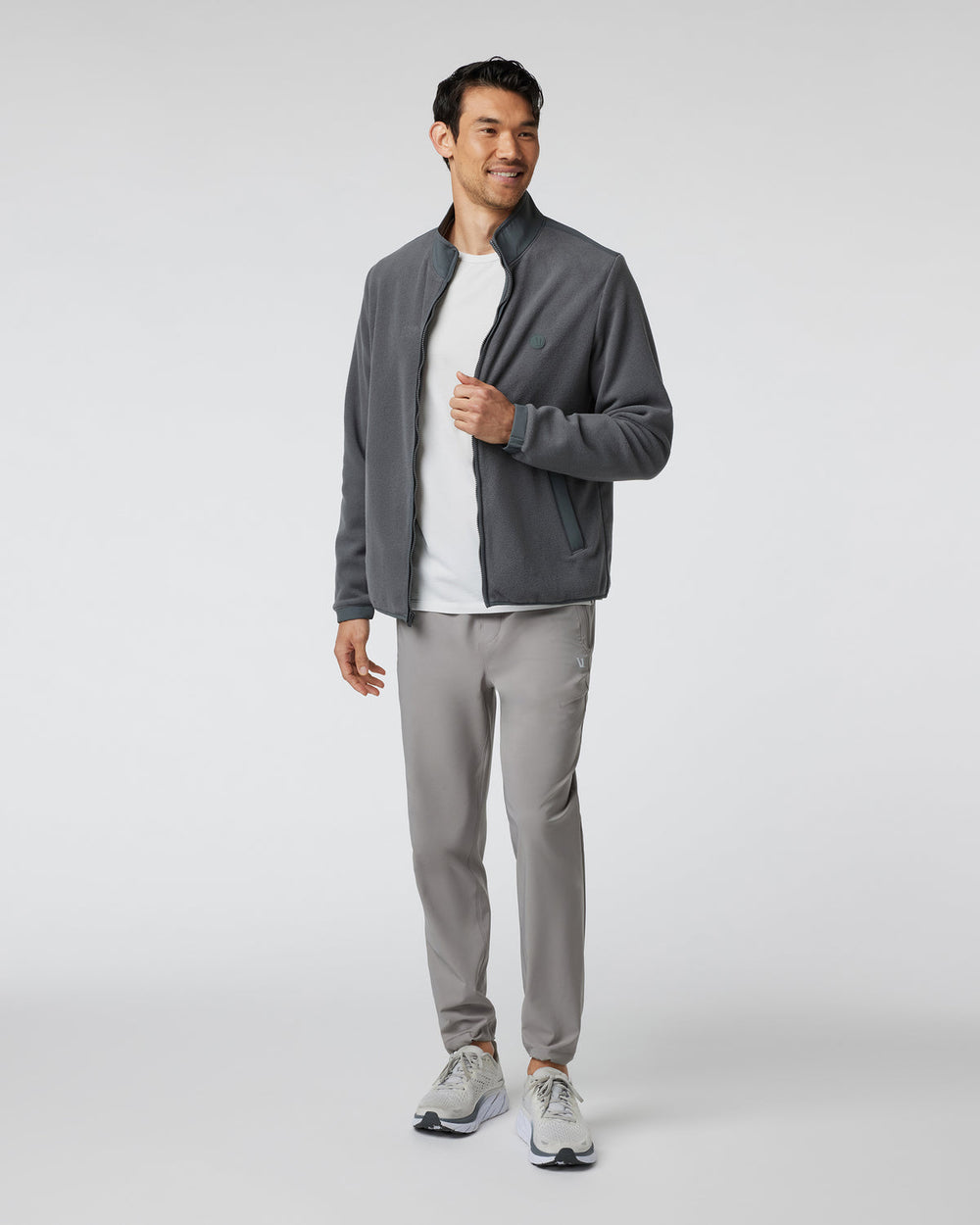 Aspen Full Zip Jacket Dark Pewter Fleece Jacket | Vuori outlet