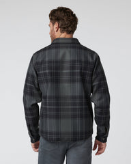 Coastside Shirt Jacket Men's Black Plaid Shirt | Vuori outlet