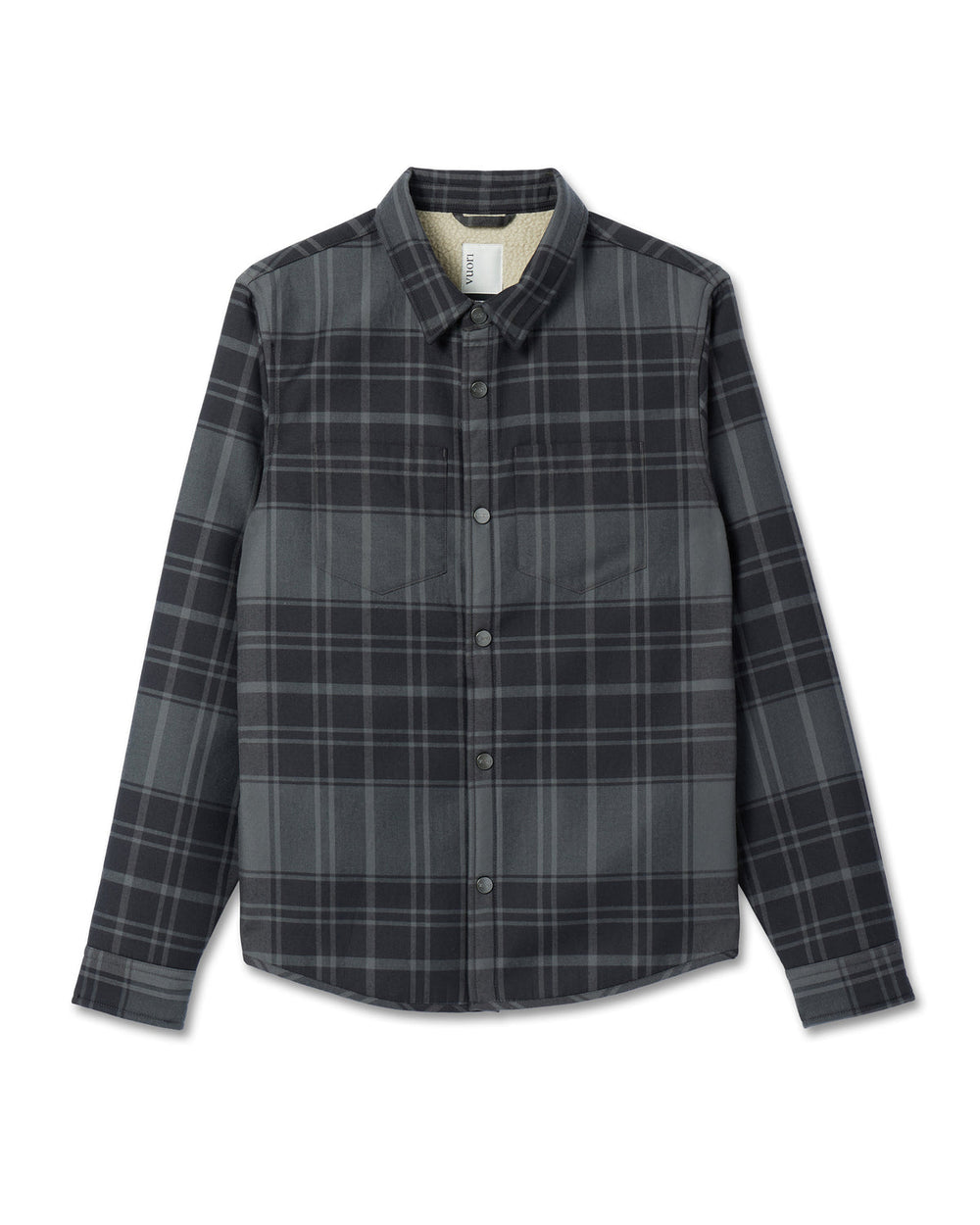 Coastside Shirt Jacket Men's Black Plaid Shirt | Vuori outlet