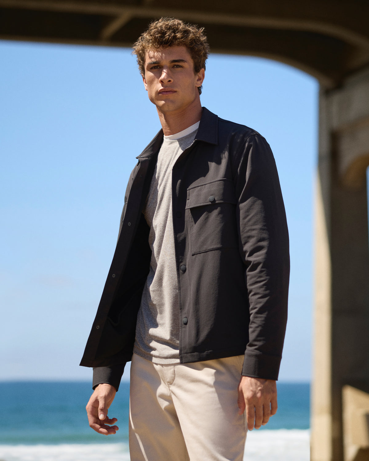 Lawson Tech Shirt Jacket Black | Vuori sale
