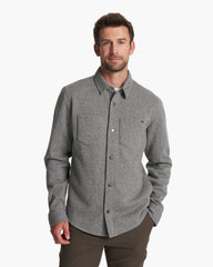 Del Mar Fleece Shirt Jacket Heather Grey Button Down | Vuori for sale
