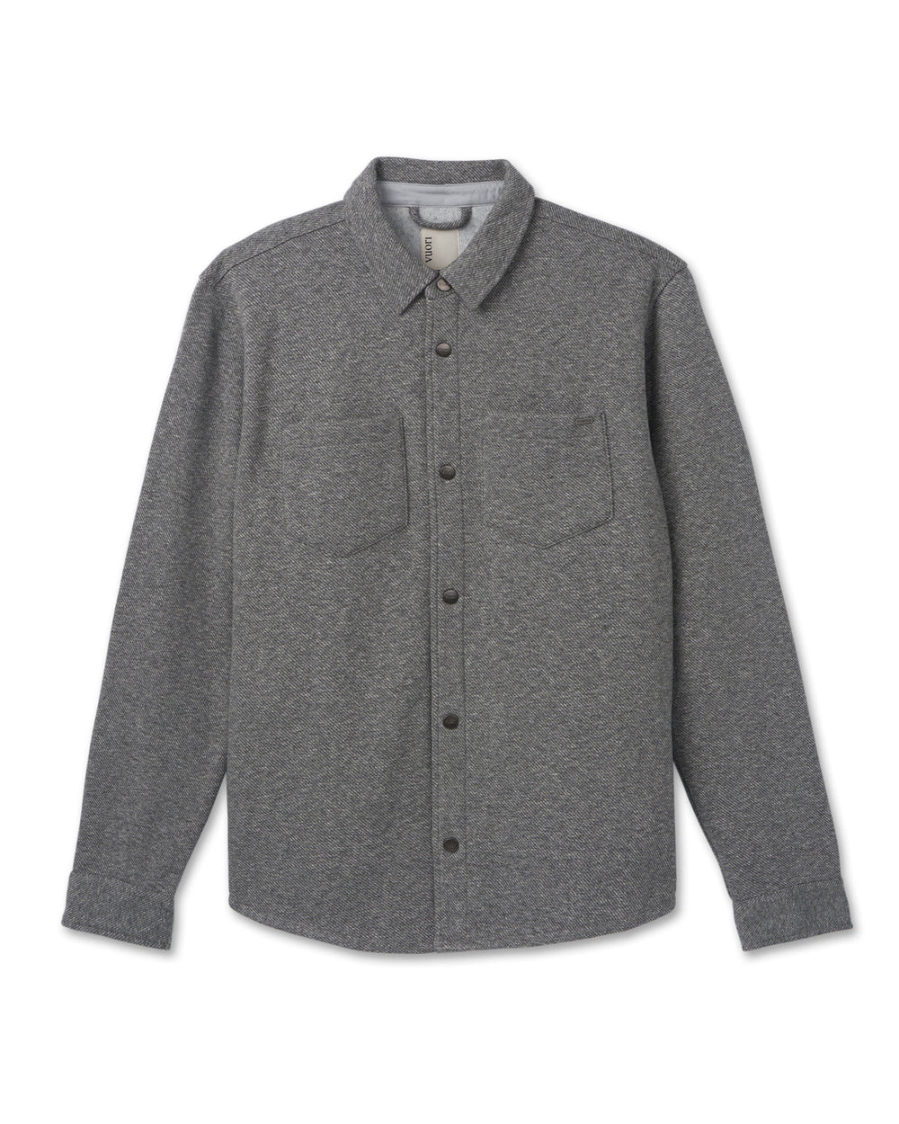 Del Mar Fleece Shirt Jacket Heather Grey Button Down | Vuori for sale