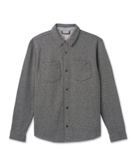 Del Mar Fleece Shirt Jacket Heather Grey Button Down | Vuori for sale