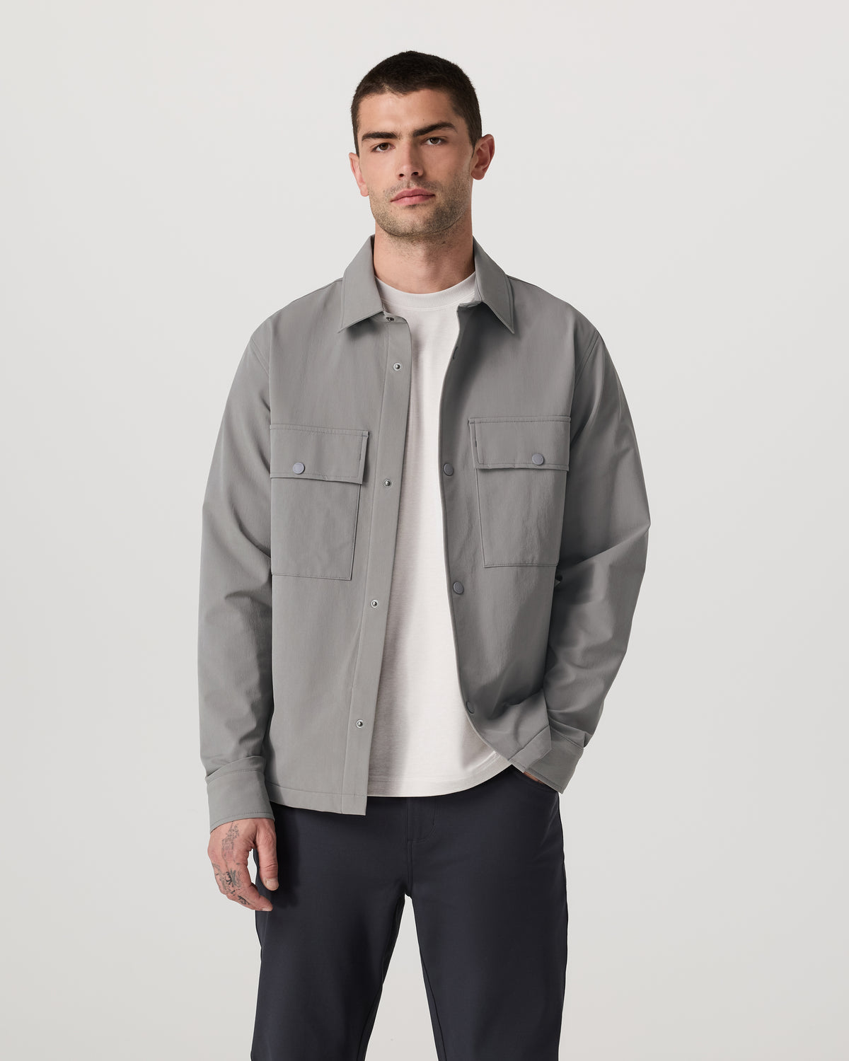 Lawson Tech Shirt Jacket Men's Shiitake Shirt Jacket | Vuori online