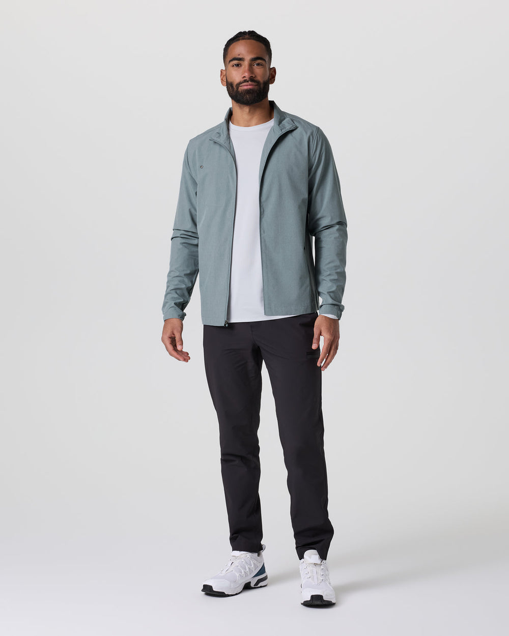 Venture Track Jacket Dusty Blue Linen Texture | Vuori discount