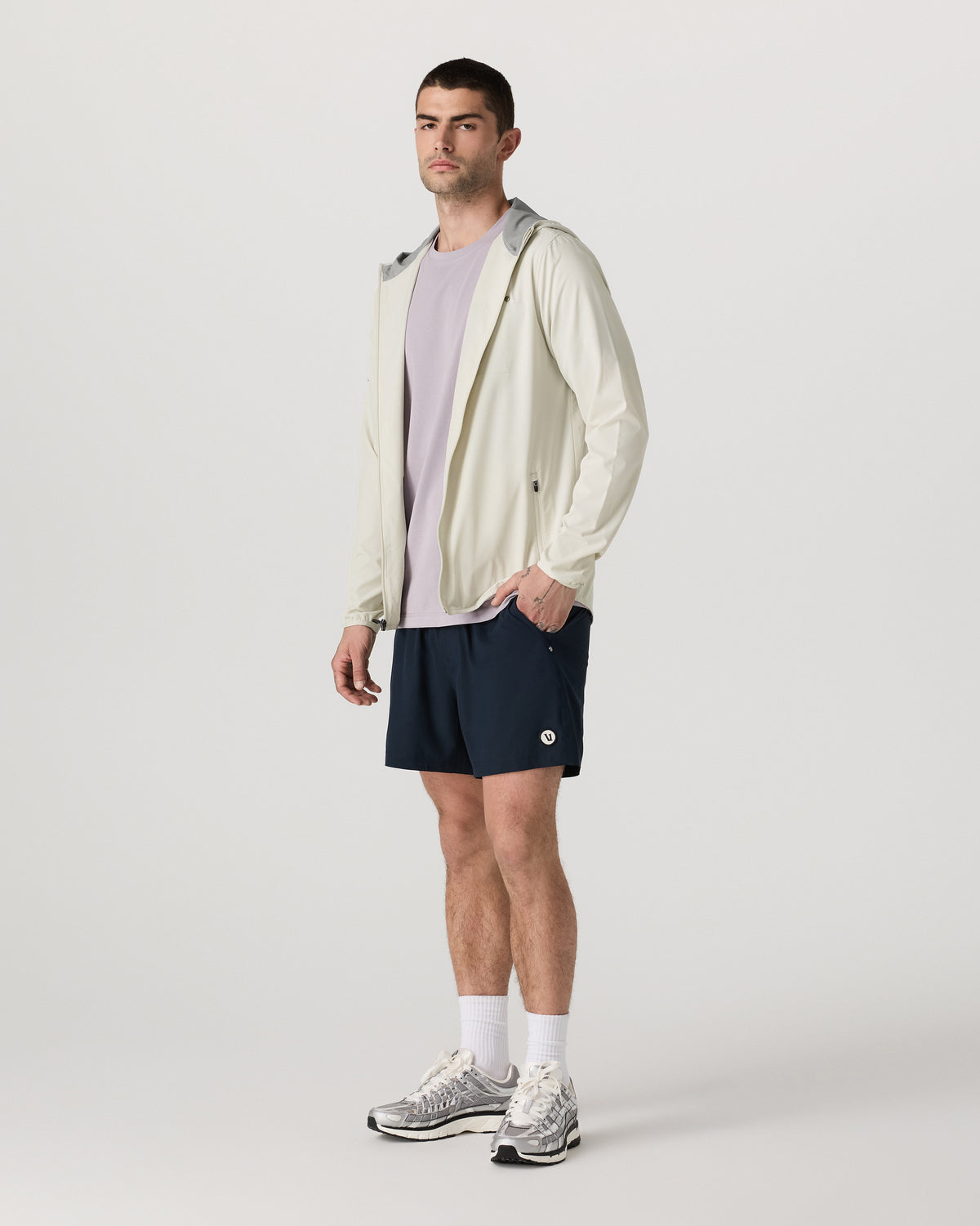 Outdoor Trainer Shell Men's Winter Grey Hooded Jacket | Vuori outlet