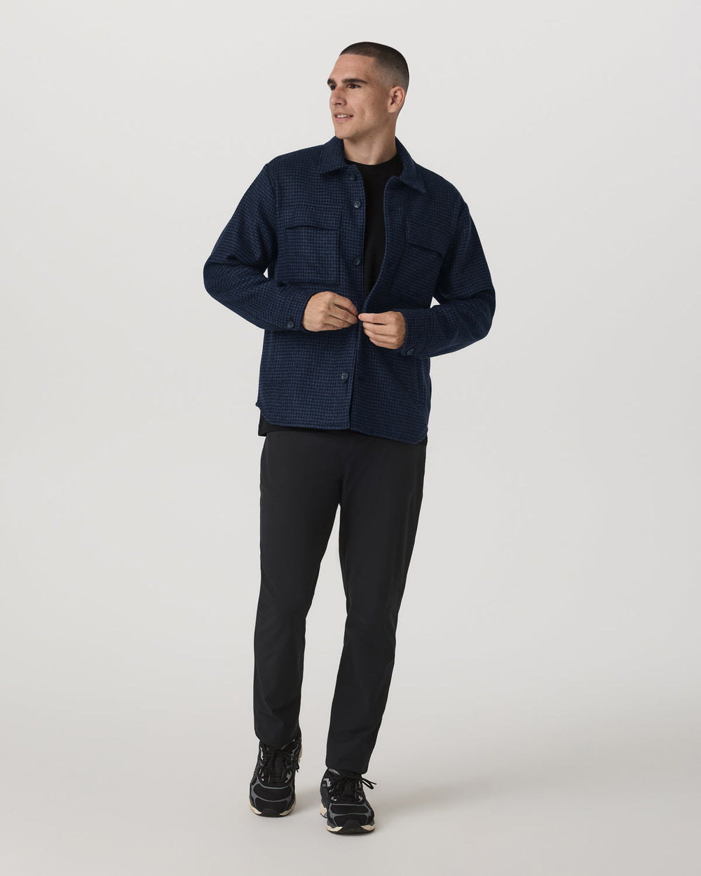 Ridge Natural Shirt Jacket Men's Navy Button-Up Jacket | Vuori sale