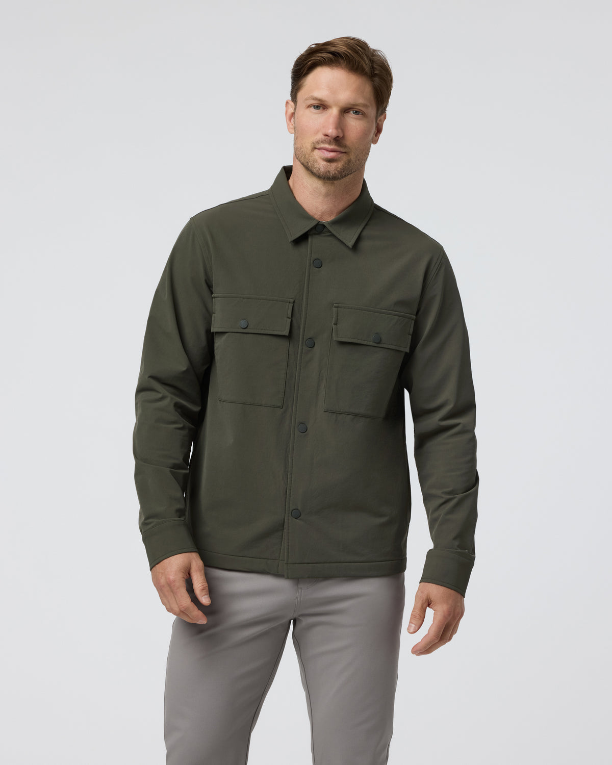 Lawson Tech Shirt Jacket Oregano | Vuori onsale
