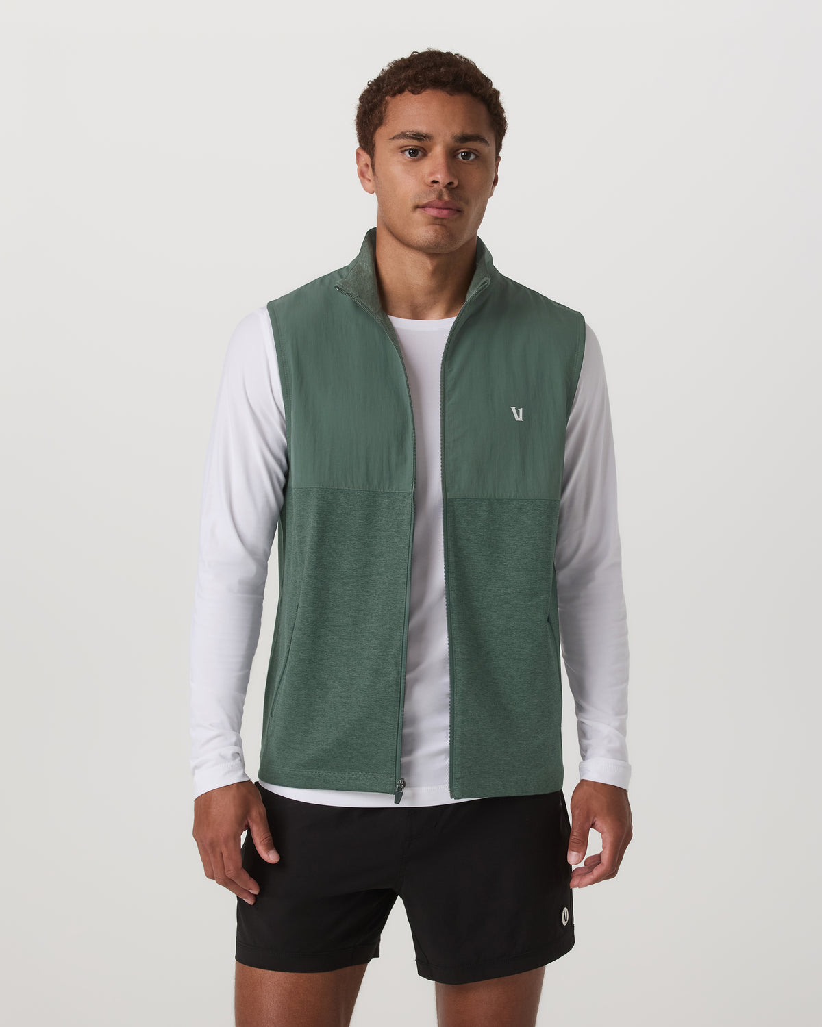 Sunday Element Vest Men's Agate Green Heather Vest | Vuori online