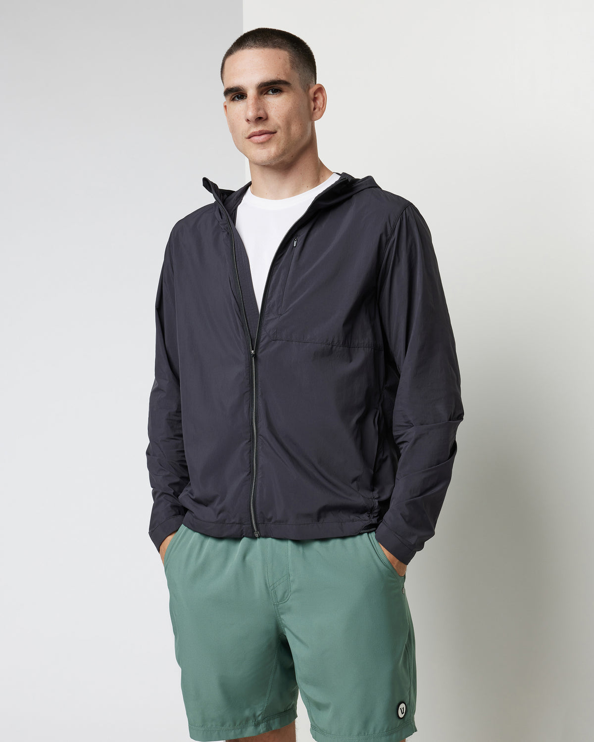 Ronan Packable Jacket Black Water Repellent Jacket | Vuori for sale