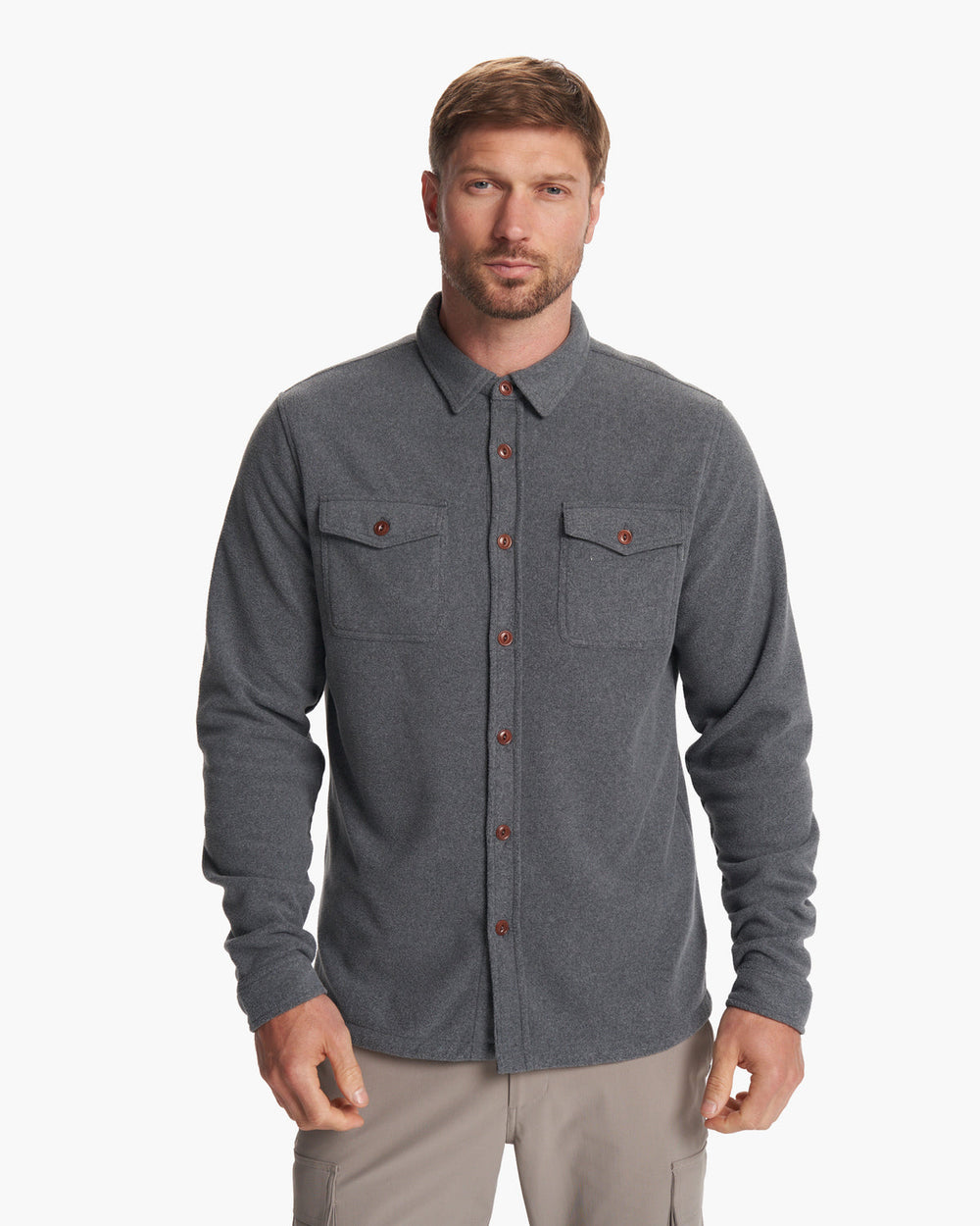 Aspen Shirt Jacket Men's Heather Grey Shirt Jacket | Vuori shop