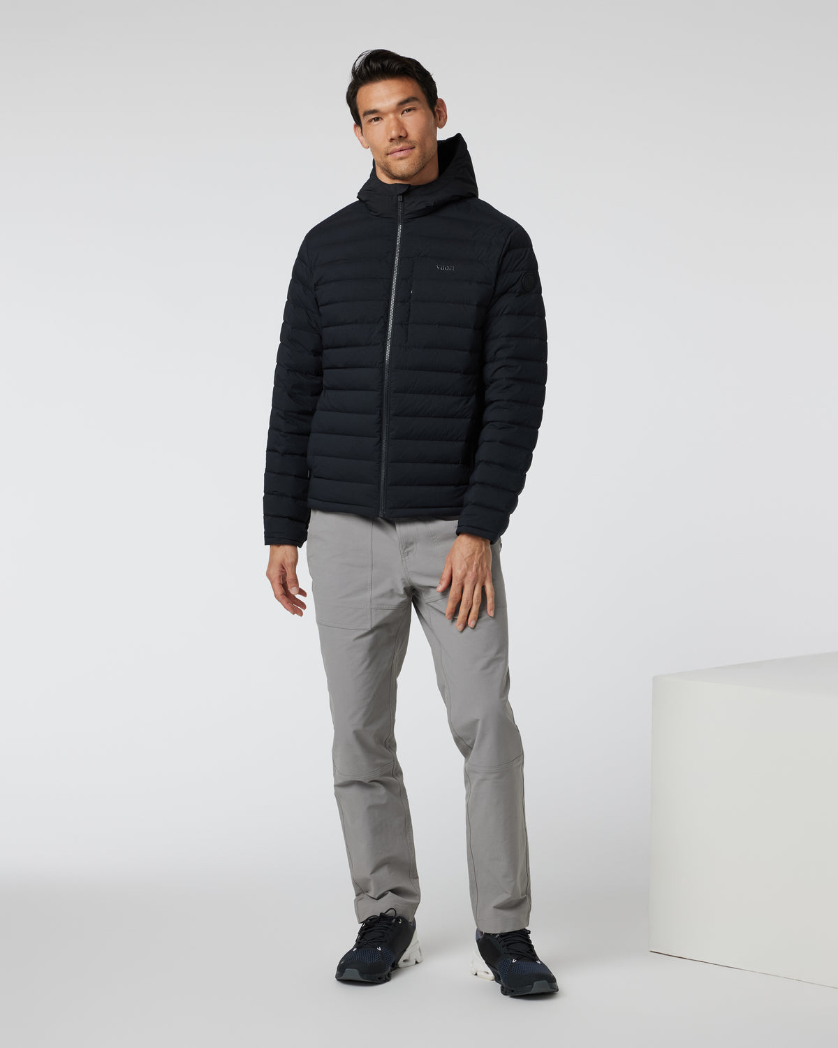Steadfast Full Zip Hooded Jacket Black | Vuori sale
