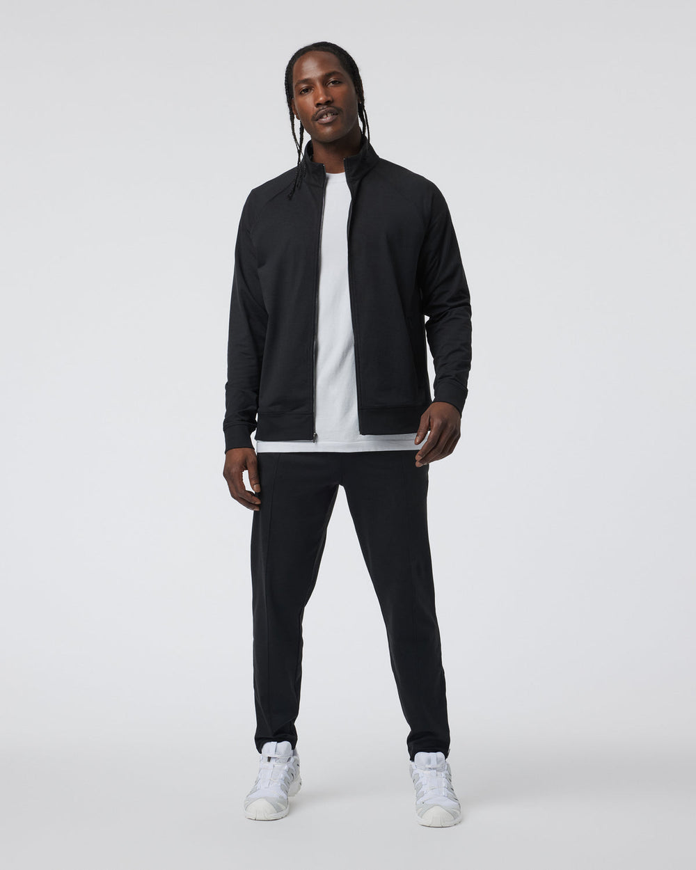 Coronado Novelty Full Zip Men's Black Heather Jacket | Vuori onsale