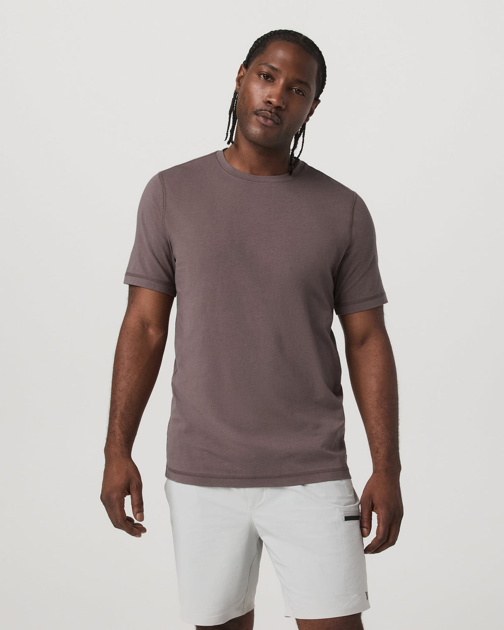 Tuvalu Tee Men's Cotton Short Sleeve T-Shirt in Timber | Vuori online