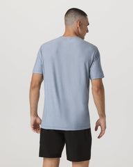 Strato Tech Tee Men's Blue Dusk Heather T-Shirt | Vuori discount