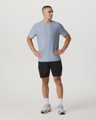 Strato Tech Tee Men's Blue Dusk Heather T-Shirt | Vuori discount