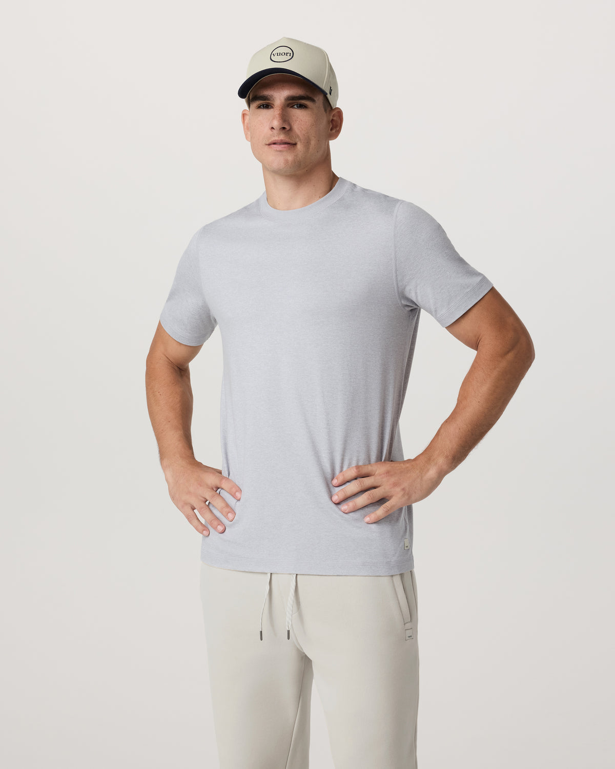 Short Sleeve Ponto Performance Tee Platinum Heather | Vuori sale
