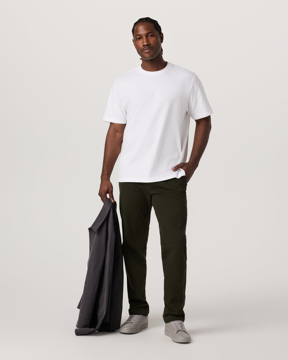 Short Sleeve Heavyweight Cotton Tee Men's White T-Shirt | Vuori onsale