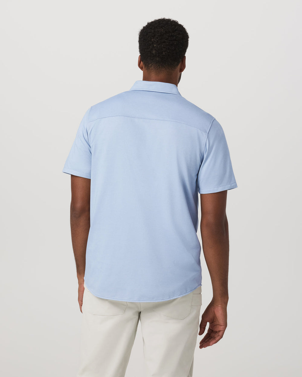 Short Sleeve Knit Oxford Button Down - Classic Fit Blue | Vuori discount
