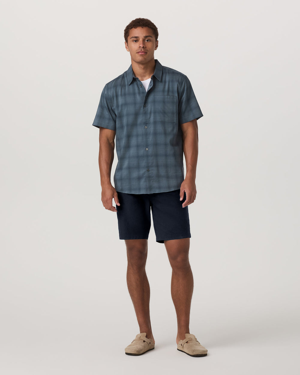 Short Sleeve Plaid Button Down Shirt Men's Abyss Shirt | Vuori online