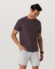 Strato Tech Tee Men's Raisin Heather Performance Shirt | Vuori outlet
