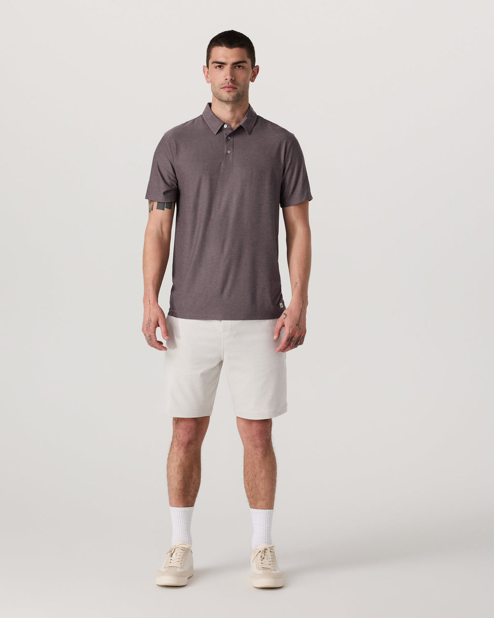 Strato Tech Polo Men's Huckleberry Heather Polo Shirt | Vuori shop