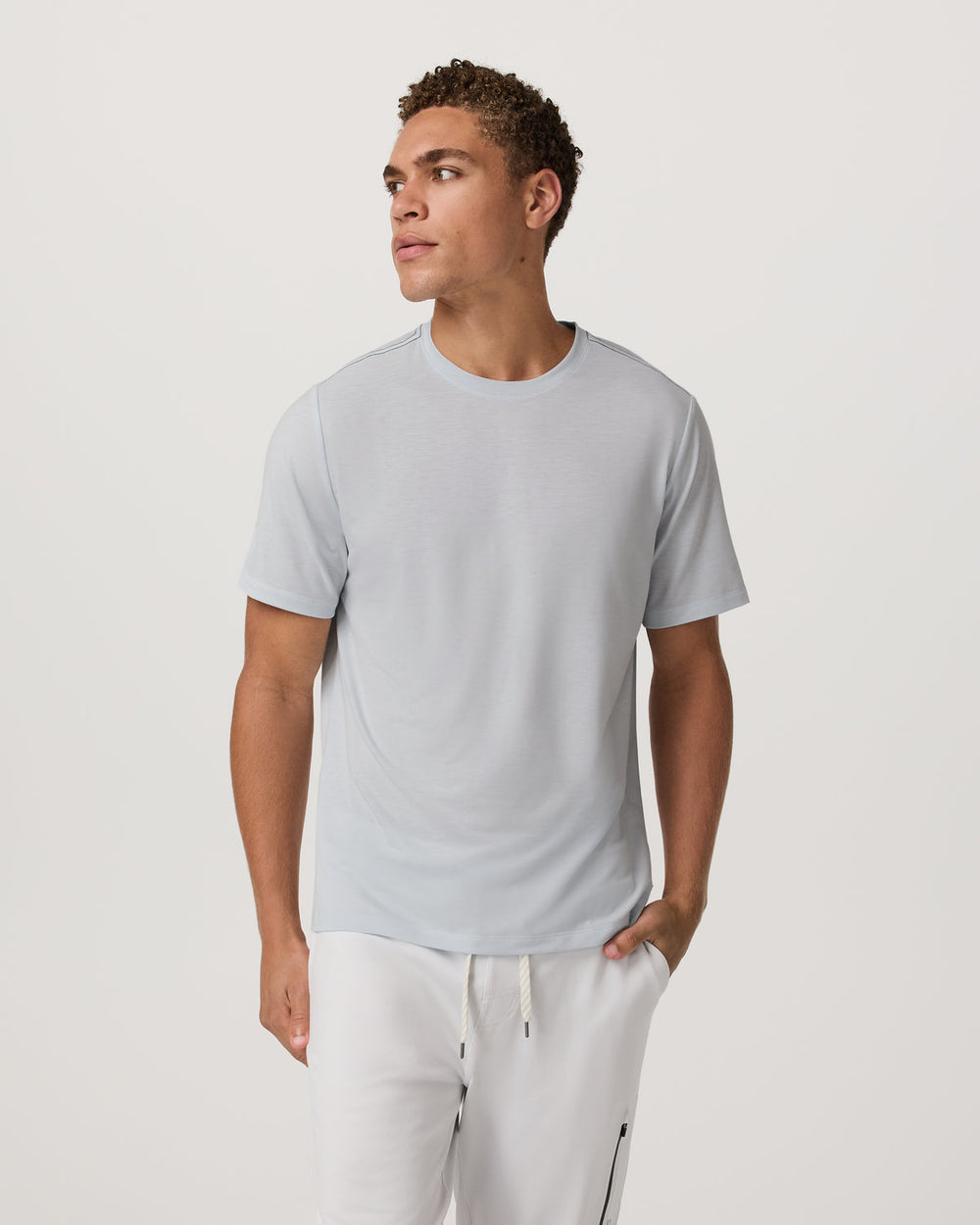 Current Tech Tee Men's Performance Shirt in Light Mist | Vuori for sale