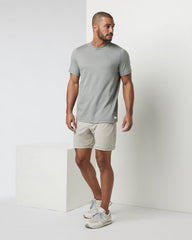 Short Sleeve Ponto Performance Tee Driftwood Heather | Vuori shop