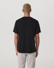 Short Sleeve Merino Wool Tee Men's Black Knit Shirt | Vuori discount