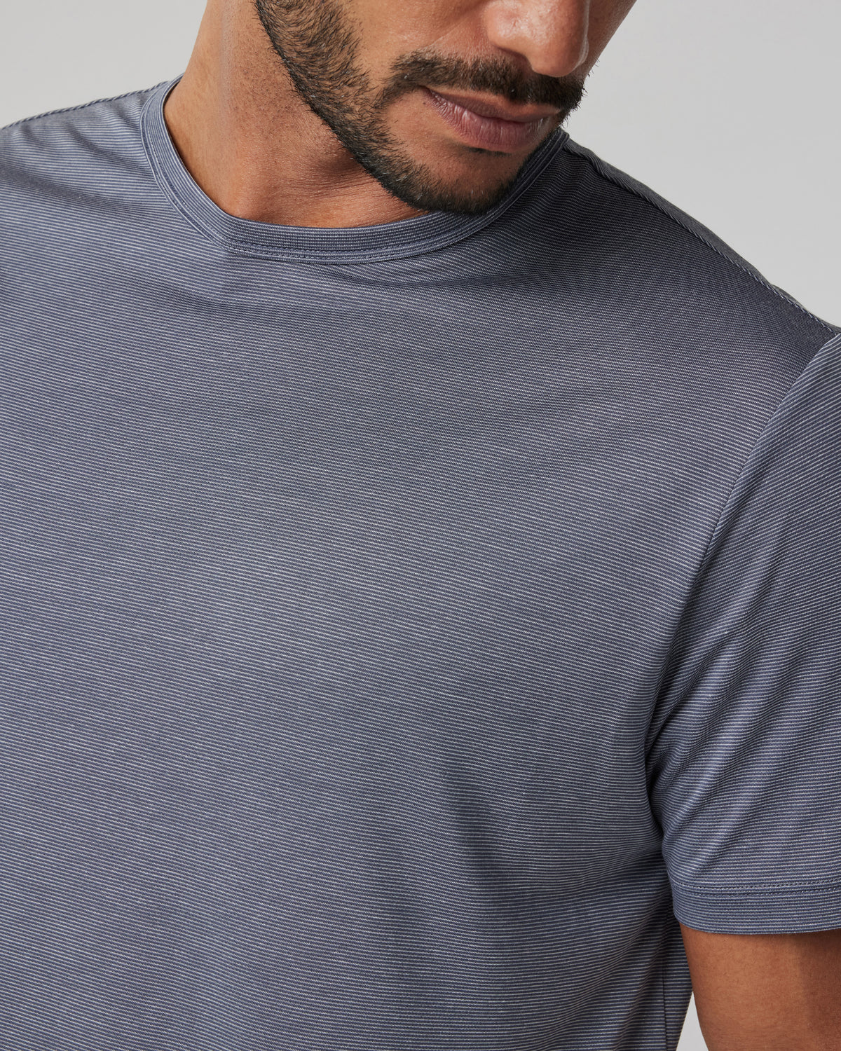 Short Sleeve Marina Stripe Tee Dark Pewter Run Shirt | Vuori sale