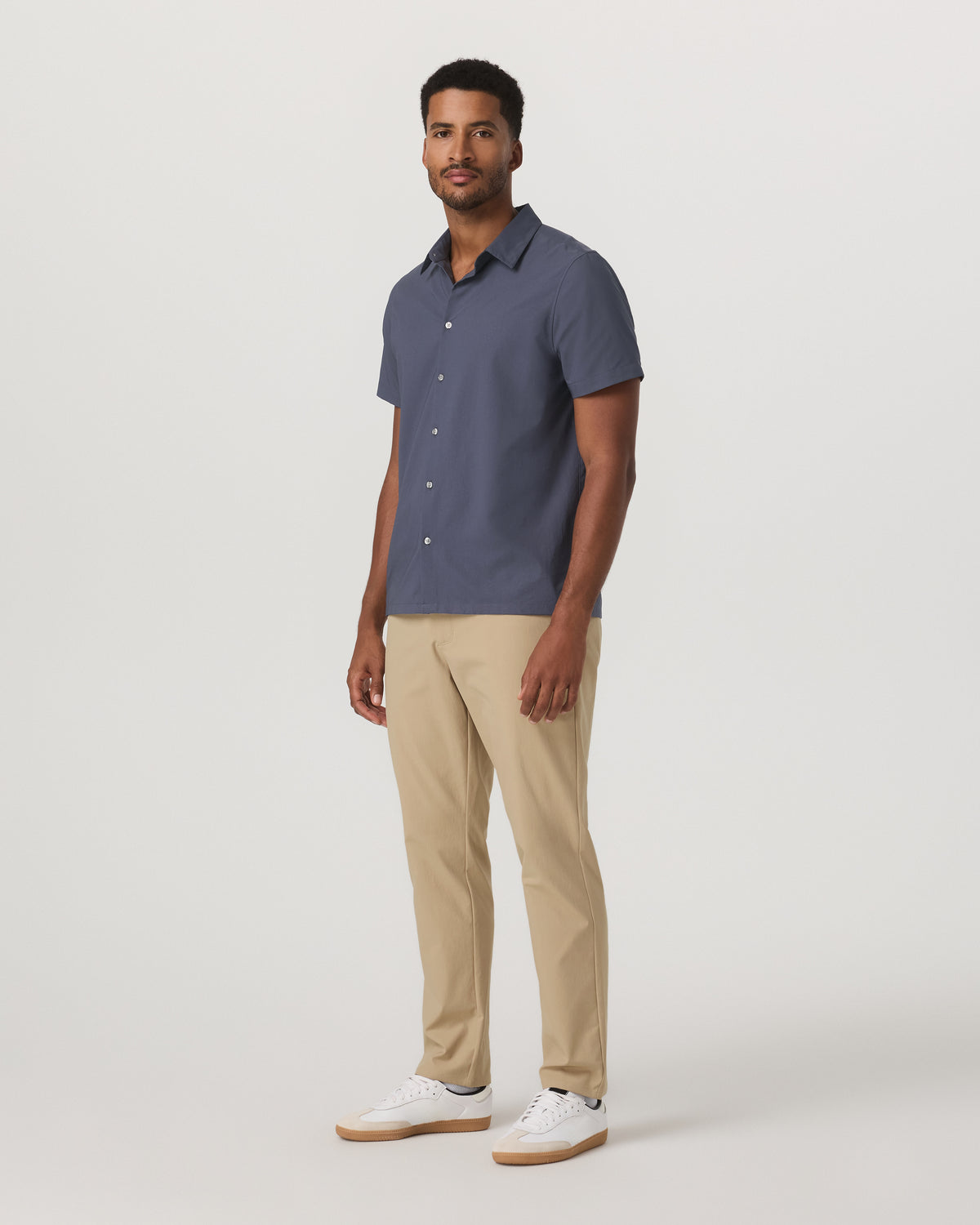 Short Sleeve Manhattan Button Down Men's Azure Shirt | Vuori for sale