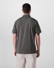 Short Sleeve Feather Polo Warm Grey | Vuori online