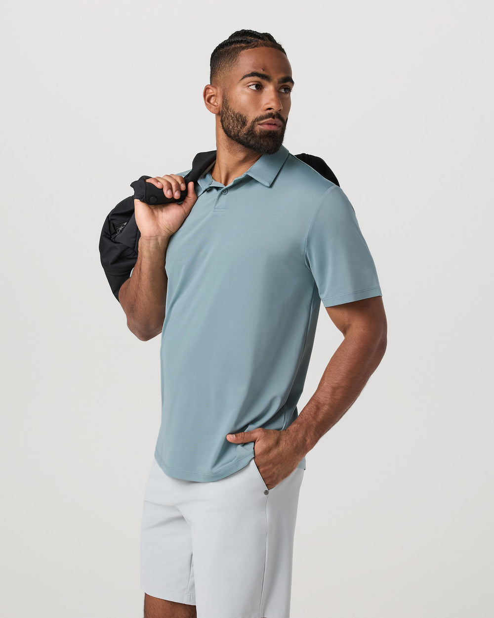 Short Sleeve Viewpoint Polo 2.0 Men's Mist Polo Shirt | Vuori sale
