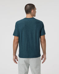Short Sleeve Strato Pocket Tee - Relaxed Fit Light Deep Sea Heather | Vuori online