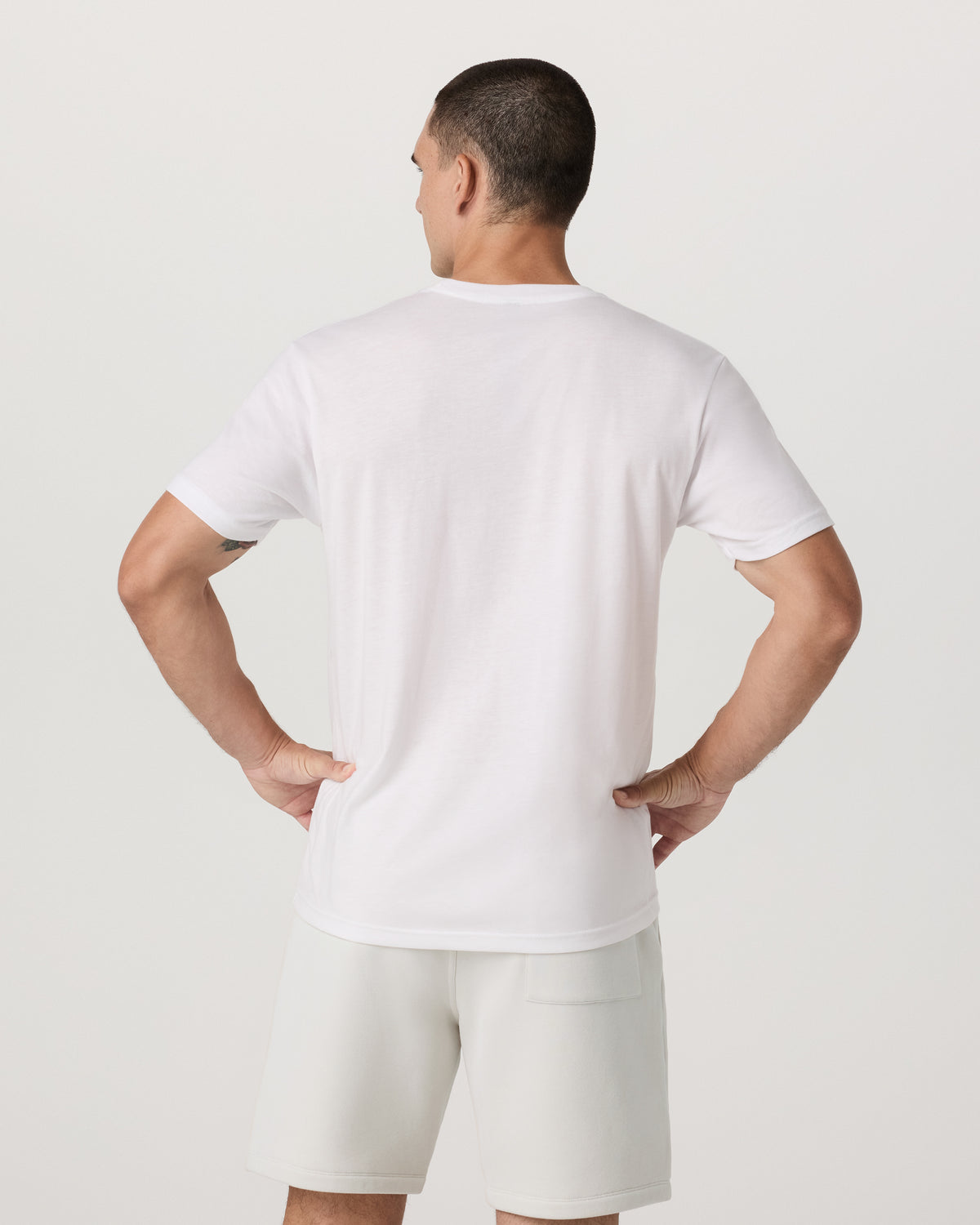 V1 Vuori Wordmark Logo Tee Men's White Logo T-Shirt | Vuori discount