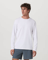 Long Sleeve Tuvalu Tee Men's Lightweight White Shirt | Vuori outlet