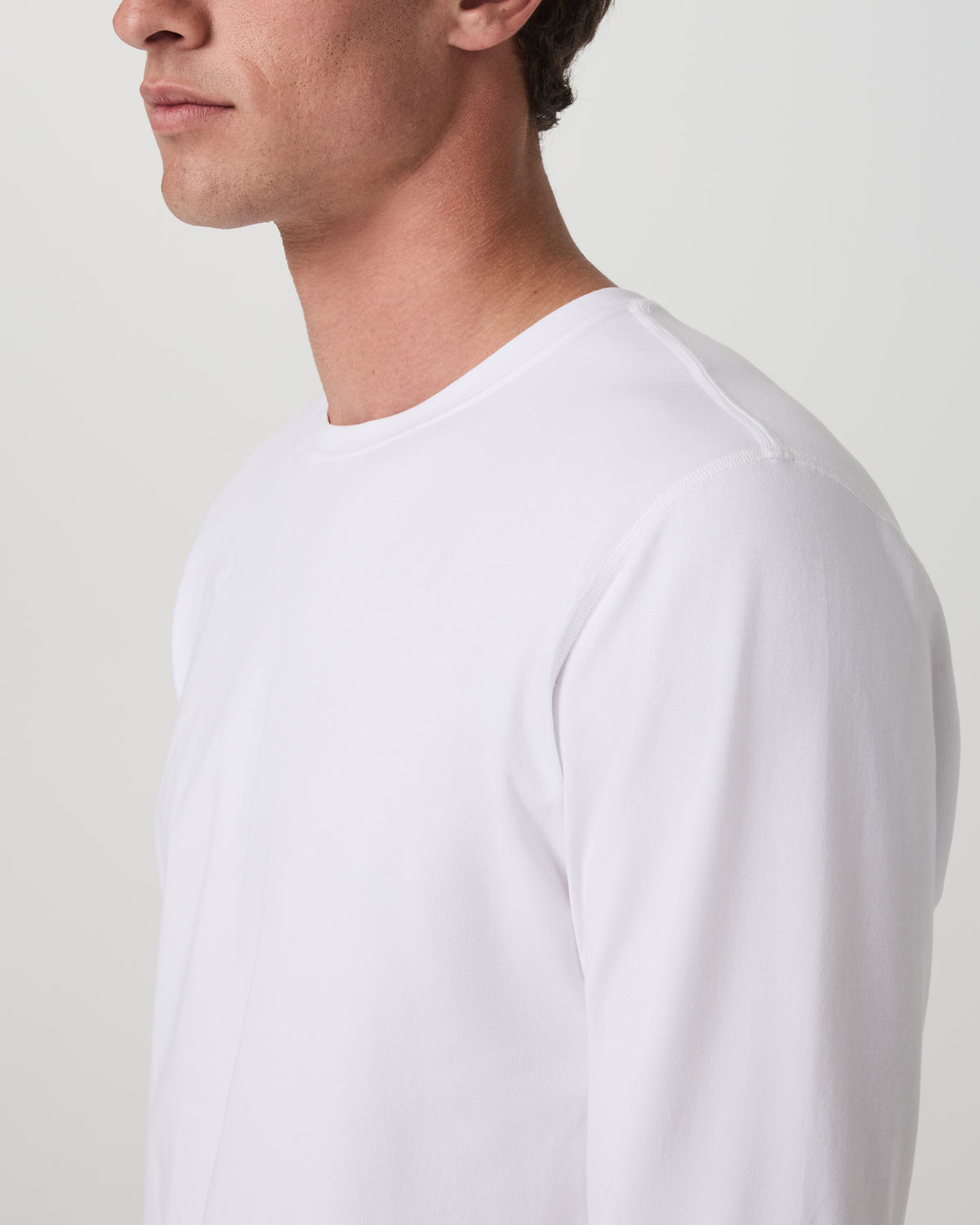 Long Sleeve Tuvalu Tee Men's Lightweight White Shirt | Vuori outlet