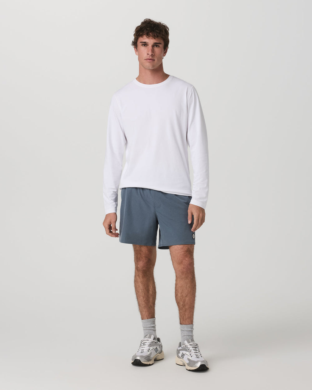 Long Sleeve Tuvalu Tee Men's Lightweight White Shirt | Vuori outlet