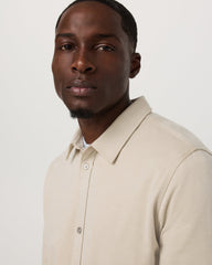 Long Sleeve Knit Oxford Button Down Men's Trench Shirt | Vuori shop