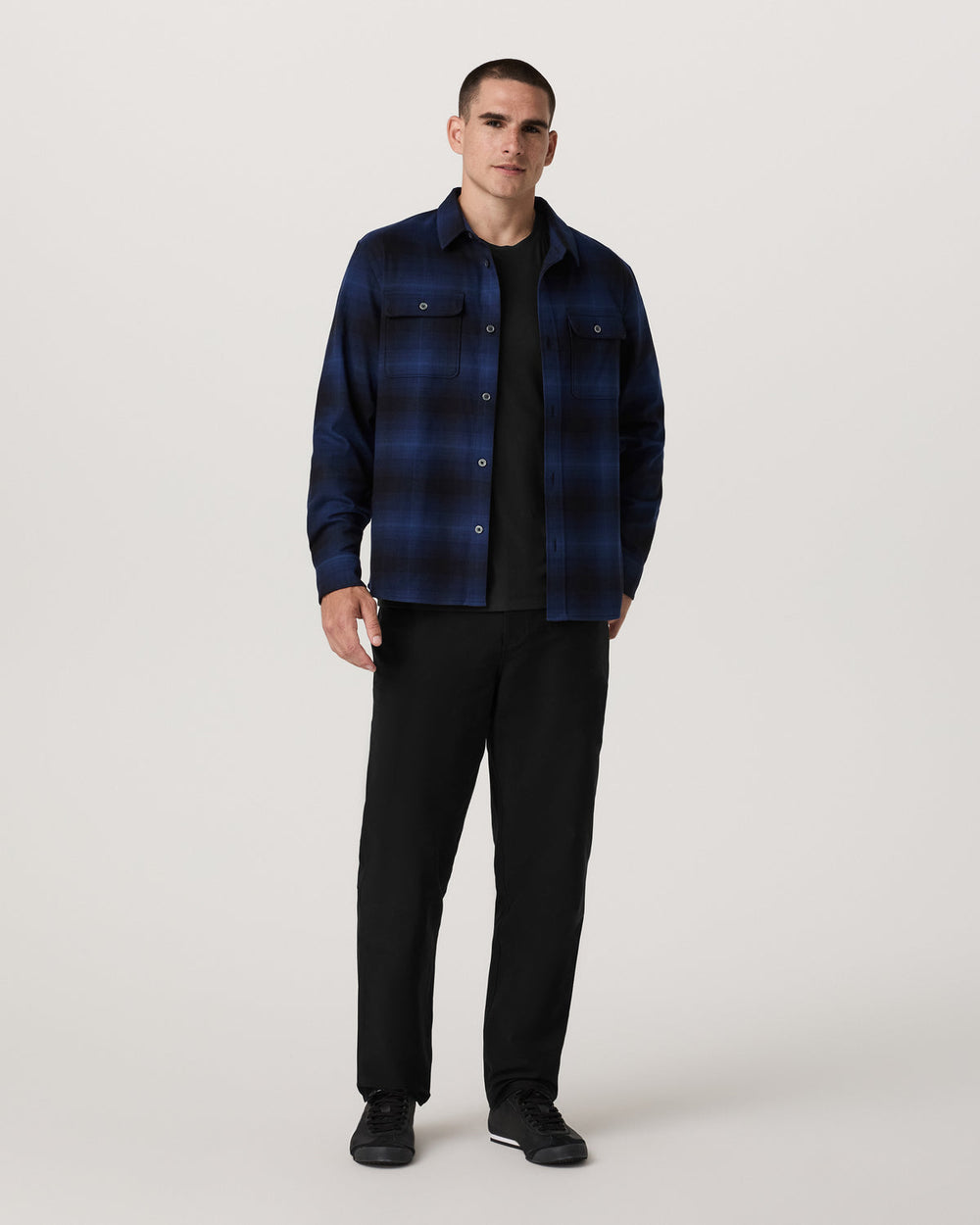 Long Sleeve Flannel Button Down Men's Blue Coast Shirt | Vuori sale