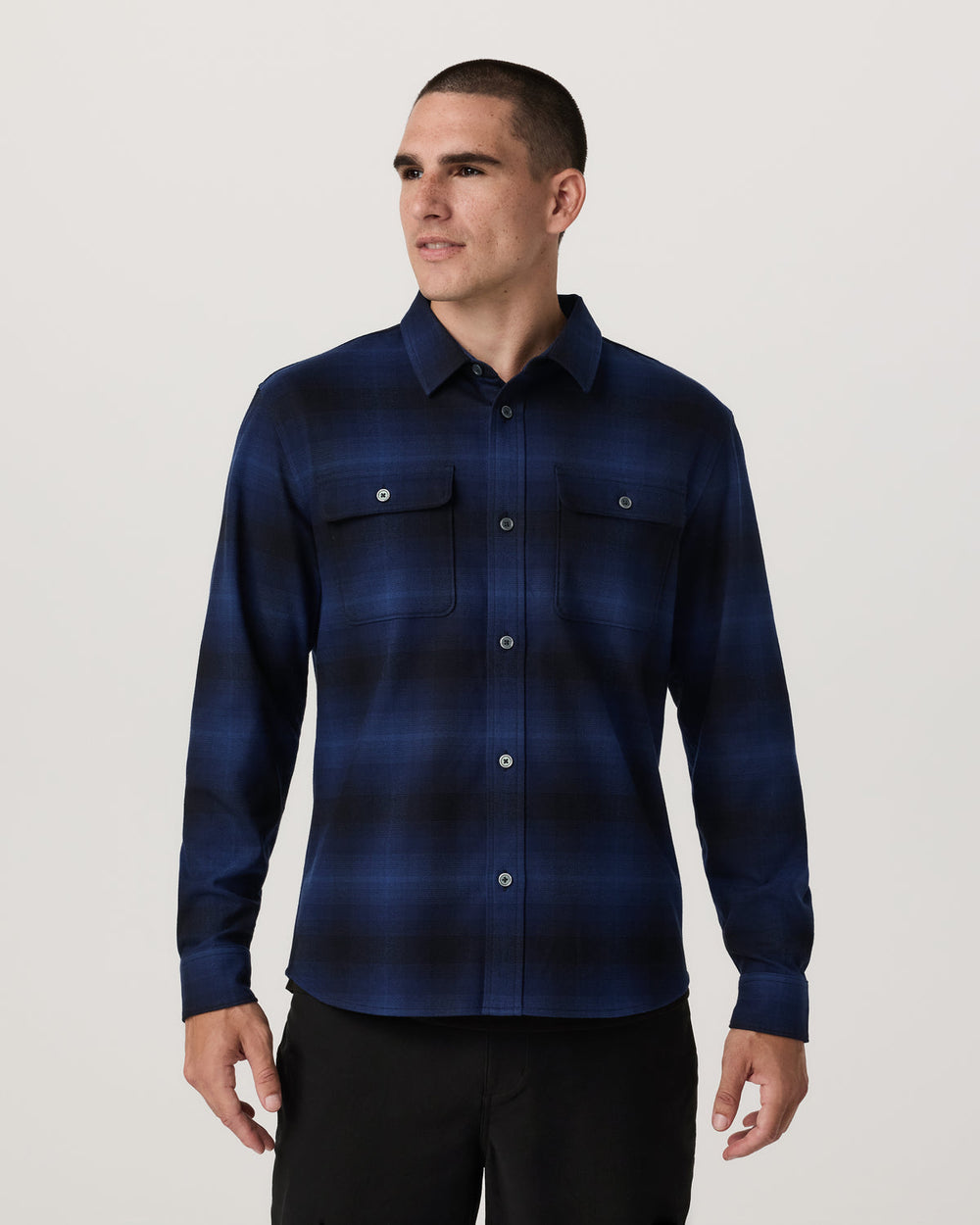 Long Sleeve Flannel Button Down Men's Blue Coast Shirt | Vuori sale