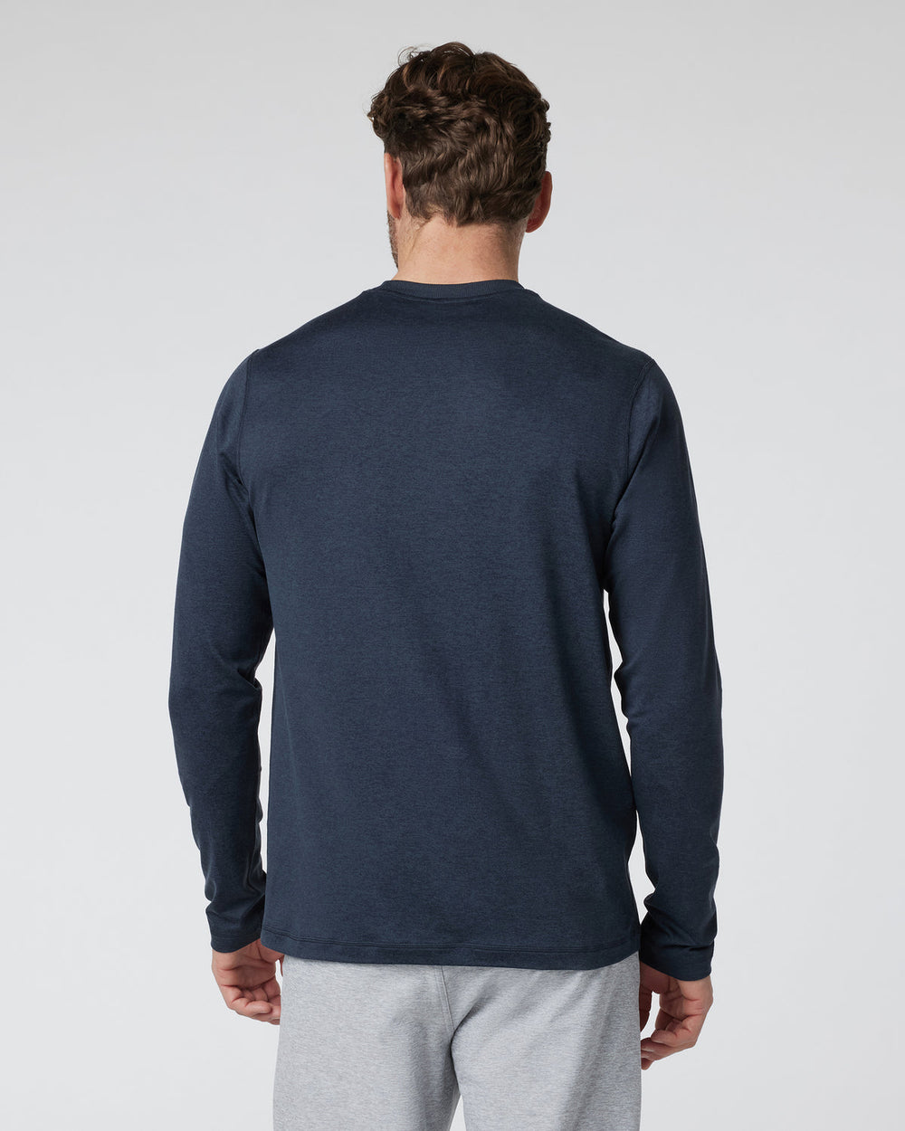 Long Sleeve Ponto Performance Tee Midnight Heather | Vuori for sale