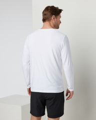 Long Sleeve Strato Tech Tee Men's White Shirt | Vuori discount