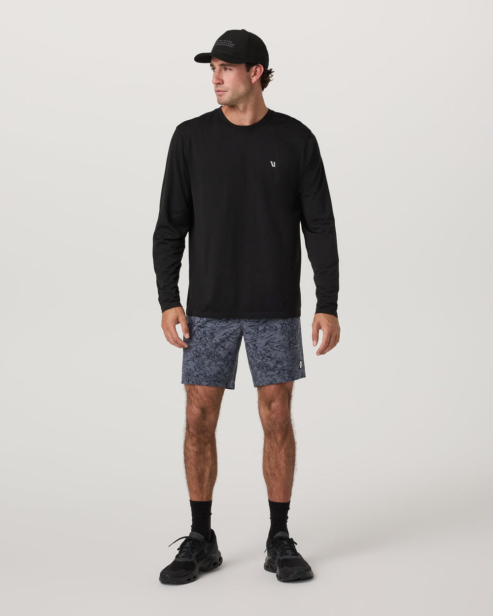 Men's Long Sleeve Clearview Seamless Tee Black | Vuori sale