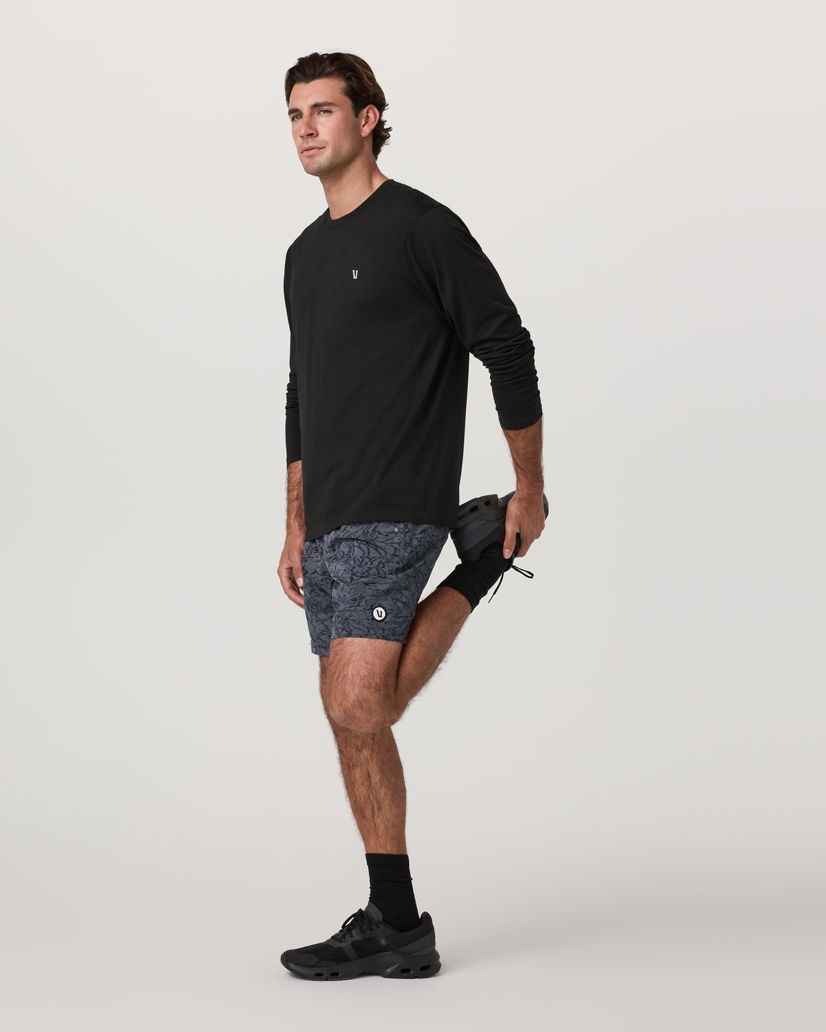 Men's Long Sleeve Clearview Seamless Tee Black | Vuori sale