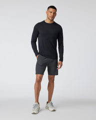 Long Sleeve Current Tech Tee Black T-Shirt | Vuori onsale