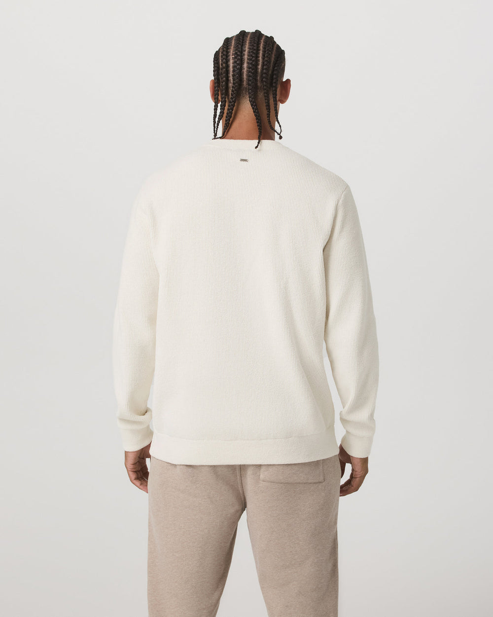 Midweight Rib Sweater Men's Ivory Ribbed Knit Sweater | Vuori online