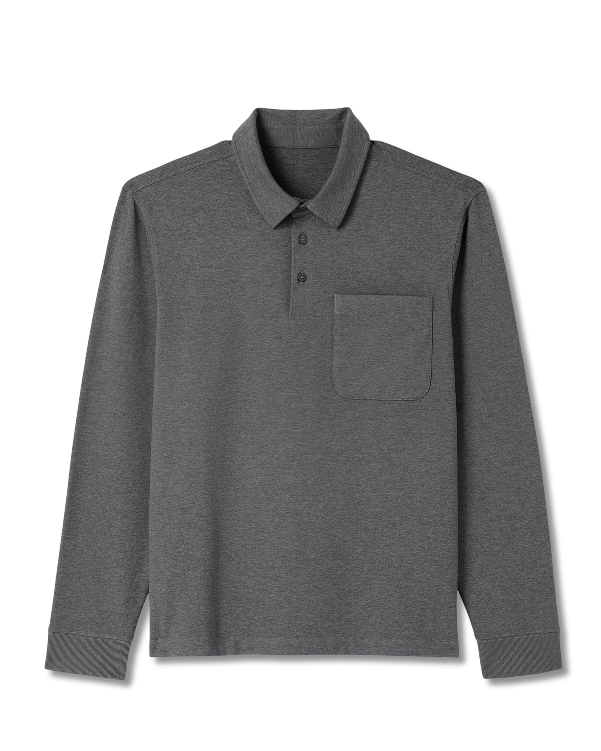 Men's Long Sleeve Coronado Rugby Charcoal Heather | Vuori discount