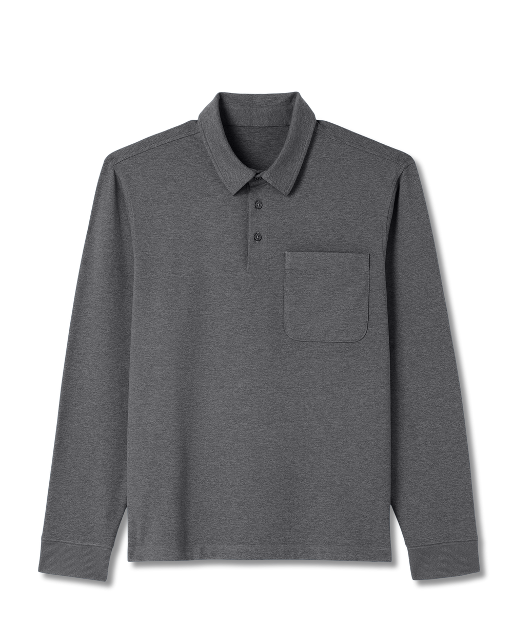 Men's Long Sleeve Coronado Rugby Charcoal Heather | Vuori discount